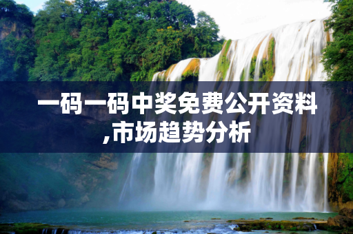 一码一码中奖免费公开资料,市场趋势分析