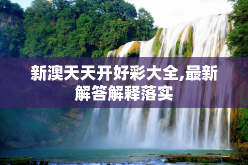 新澳天天开好彩大全,最新解答解释落实