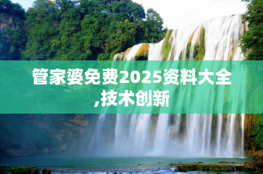 管家婆免费2025资料大全,技术创新