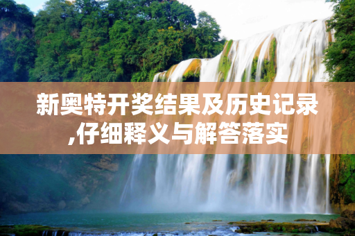 新奥特开奖结果及历史记录,仔细释义与解答落实