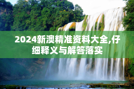 2024新澳精准资料大全,仔细释义与解答落实