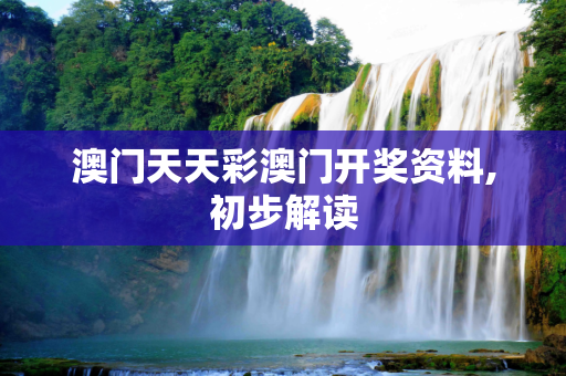 澳门天天彩澳门开奖资料,初步解读