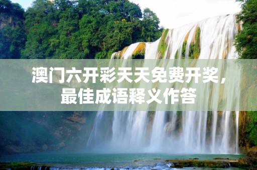 澳门六开彩天天免费开奖，最佳成语释义作答