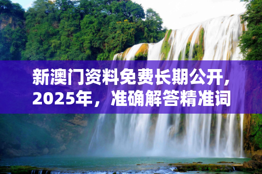 新澳门资料免费长期公开,2025年，准确解答精准词语