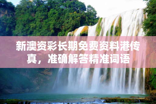 新澳资彩长期免费资料港传真，准确解答精准词语