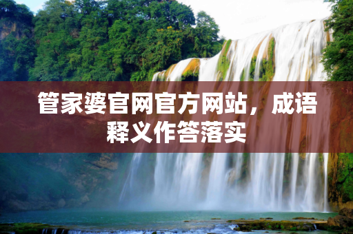 管家婆官网官方网站，成语释义作答落实
