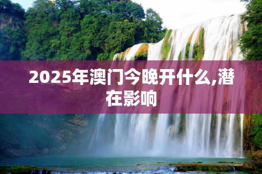 2025年澳门今晚开什么,潜在影响