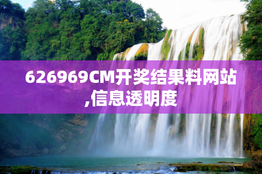 626969CM开奖结果料网站,信息透明度