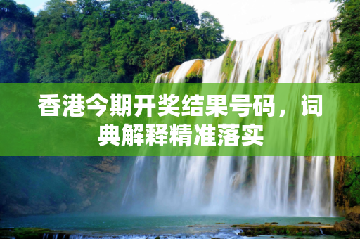 香港今期开奖结果号码，词典解释精准落实