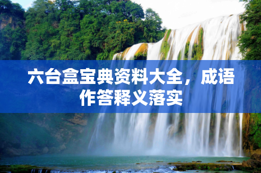 六台盒宝典资料大全，成语作答释义落实