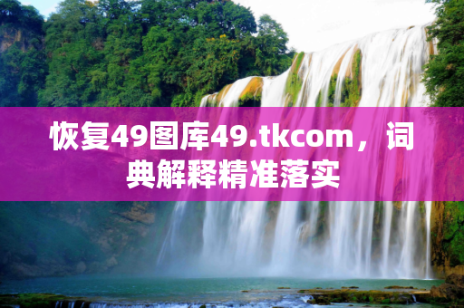 恢复49图库49.tkcom，词典解释精准落实