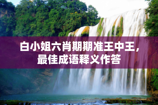 白小姐六肖期期准王中王，最佳成语释义作答