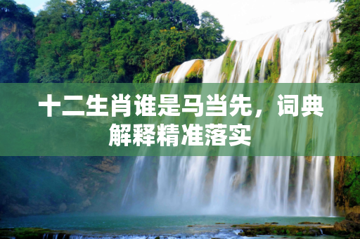 十二生肖谁是马当先，词典解释精准落实