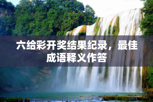 六给彩开奖结果纪录，最佳成语释义作答