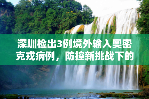 深圳检出3例境外输入奥密克戎病例，防控新挑战下的应对策略,深圳检出3例境外输入奥密克戎病例