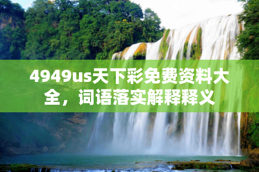 4949us天下彩免费资料大全，词语落实解释释义