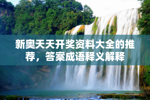 新奥天天开奖资料大全的推荐，答案成语释义解释