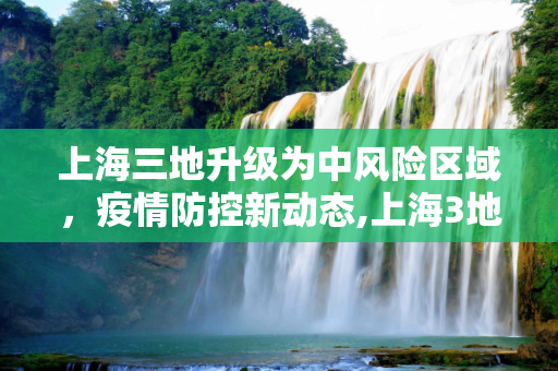 上海三地升级为中风险区域，疫情防控新动态,上海3地列为中风险