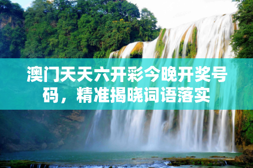 澳门天天六开彩今晚开奖号码，精准揭晓词语落实