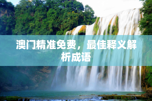 澳门精准免费，最佳释义解析成语