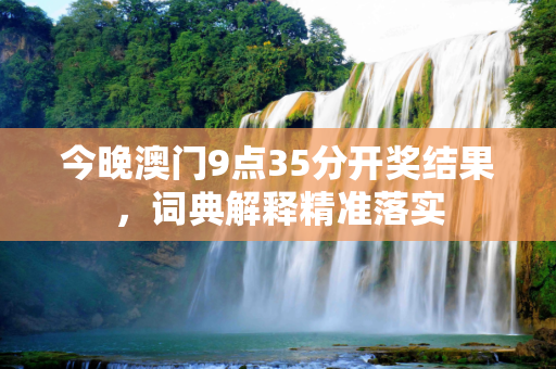 今晚澳门9点35分开奖结果，词典解释精准落实