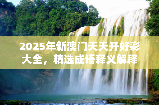 2025年新澳门天天开好彩大全，精选成语释义解释