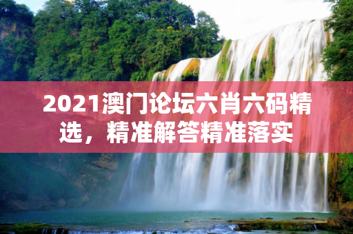 2021澳门论坛六肖六码精选，精准解答精准落实