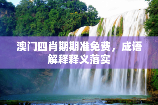 澳门四肖期期准免费，成语解释释义落实