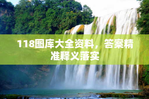 118图库大全资料，答案精准释义落实
