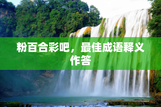 粉百合彩吧，最佳成语释义作答