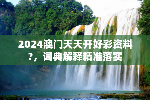 2024澳门天天开好彩资料?，词典解释精准落实