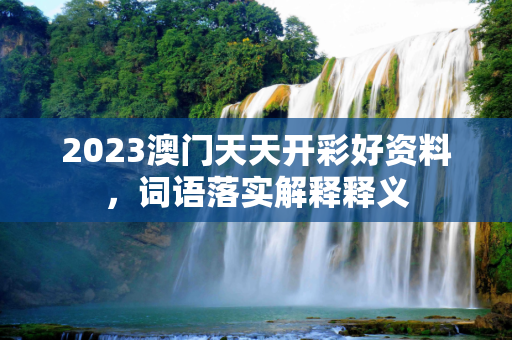 2023澳门天天开彩好资料，词语落实解释释义