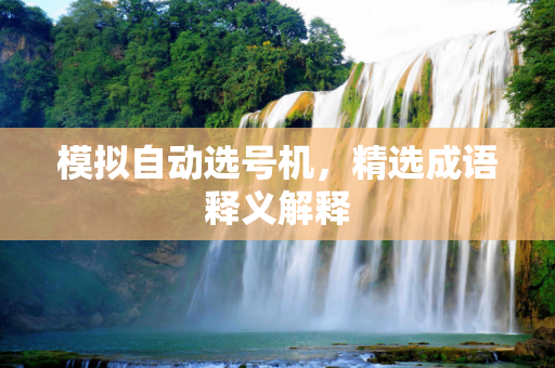 模拟自动选号机，精选成语释义解释