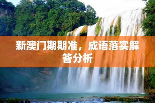 新澳门期期准，成语落实解答分析
