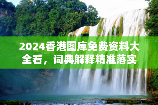 2024香港图库免费资料大全看，词典解释精准落实