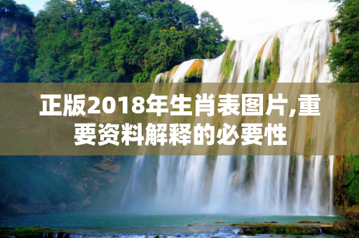 正版2018年生肖表图片,重要资料解释的必要性