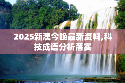 2025新澳今晚最新资料,科技成语分析落实