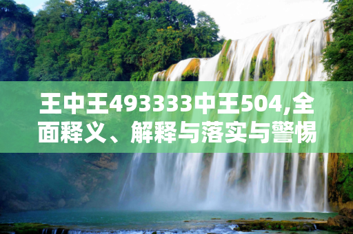 王中王493333中王504,全面释义、解释与落实与警惕虚假宣传