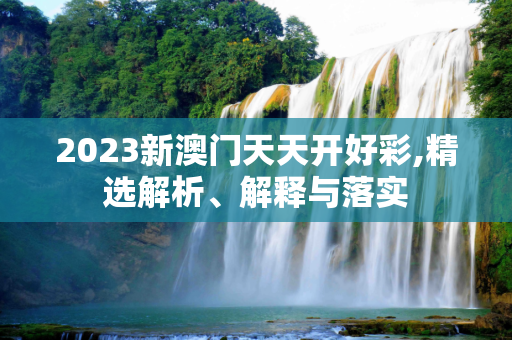 2023新澳门天天开好彩,精选解析、解释与落实