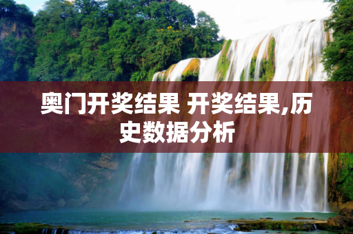 奥门开奖结果 开奖结果,历史数据分析