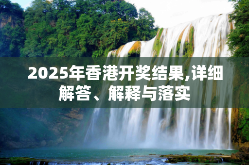 2025年香港开奖结果,详细解答、解释与落实