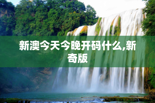 新澳今天今晚开码什么,新奇版