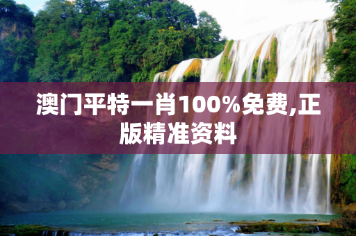 澳门平特一肖100%免费,正版精准资料