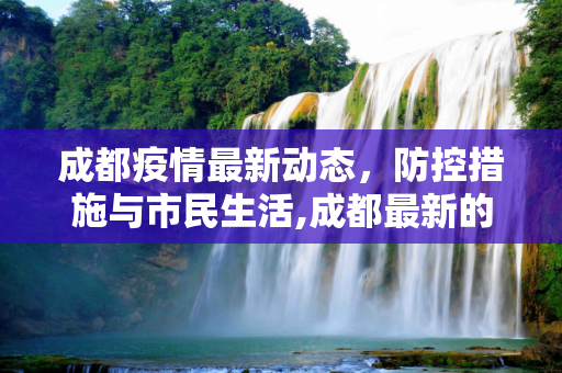 成都疫情最新动态，防控措施与市民生活,成都最新的疫情情况
