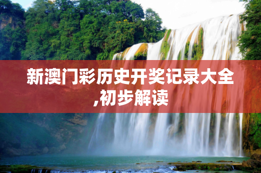新澳门彩历史开奖记录大全,初步解读