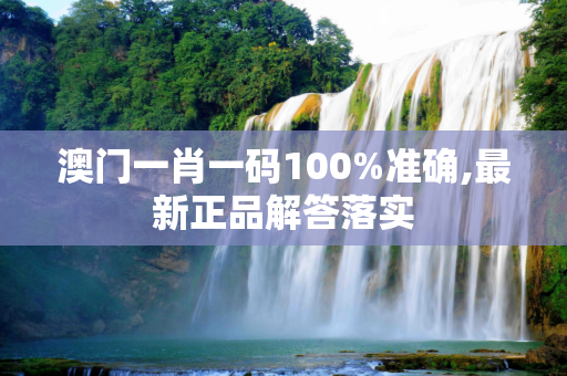 澳门一肖一码100%准确,最新正品解答落实