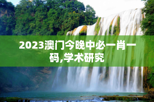 2023澳门今晚中必一肖一码,学术研究