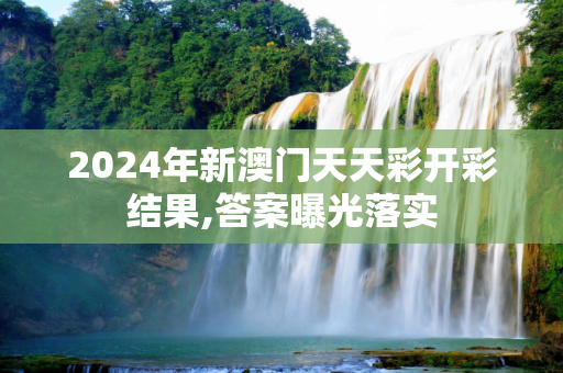 2024年新澳门天天彩开彩结果,答案曝光落实