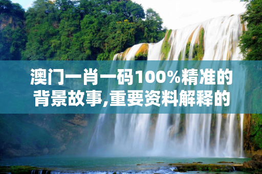 澳门一肖一码100%精准的背景故事,重要资料解释的必要性