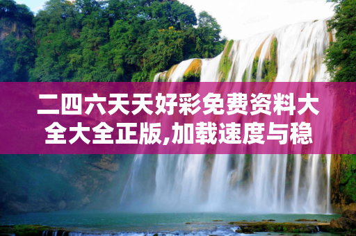 二四六天天好彩免费资料大全大全正版,加载速度与稳定性